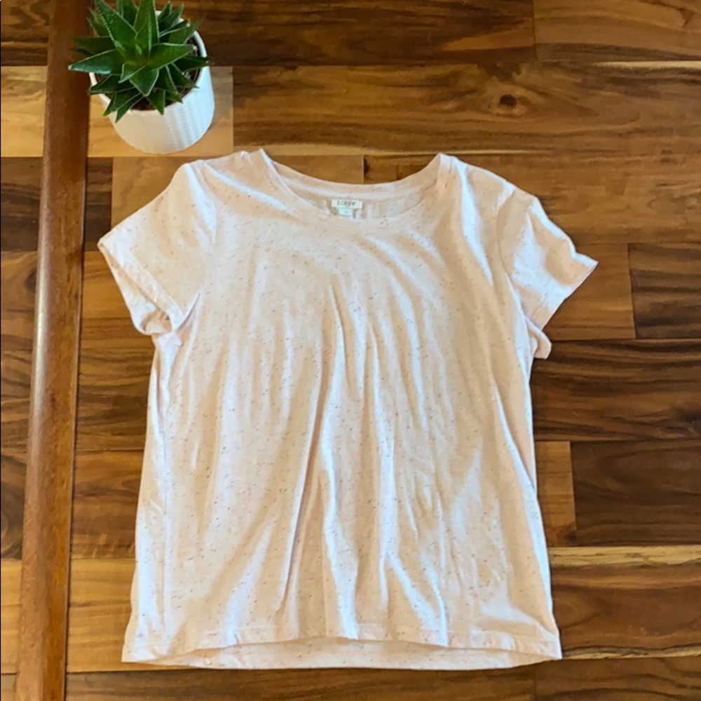 J. Crew Pink Speckled T-Shirt
